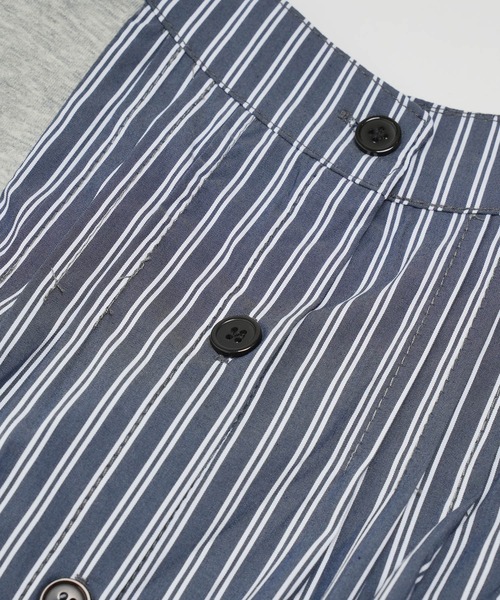 Pt18kg(プラチナイチハチキログラム)の「異素材切替 重ね着風トップス(その他トップス・レディース・ネイビー/ブラック/グレー・FREE)」の15枚目の写真