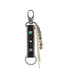 LEATHERY（レザリー）の「ボーダーエスニックスタッズキリング（キーケース/キーアクセサリー）」