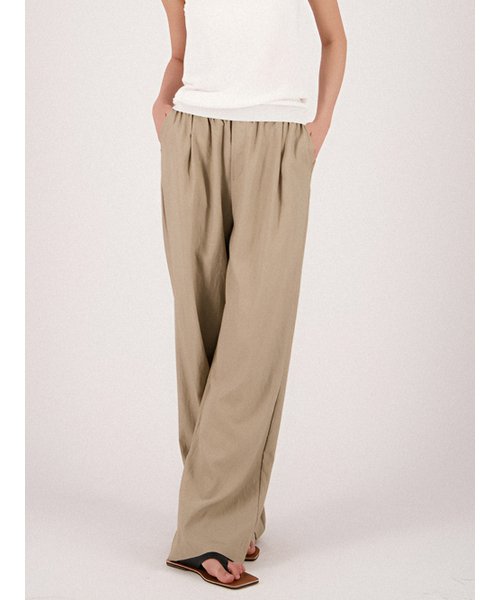 ACUD（アクド）の「Summer Pintuck Bending Slacks _Beige（スラックス・レディース・ベージュ・S/M）」の2枚目の写真