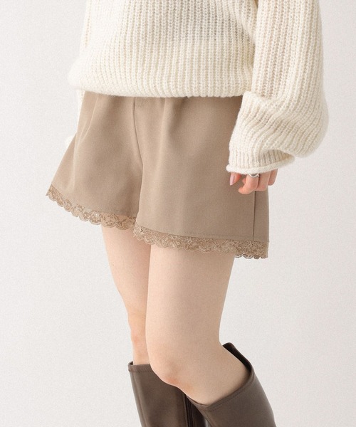 Heather（ヘザー）の「ドッキングレースショートパンツ　652148（その他パンツ・レディース・ブラック/グレー/ベージュ・FREE）」の3枚目の写真
