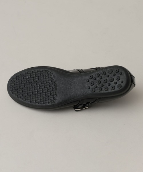 A part by（アパートバイ）の「ダブルストラップシューズ（バレエシューズ・レディース・アイボリー/ブラック・MEDIUM/LARGE）」の6枚目の写真