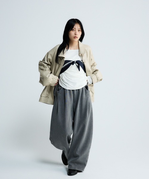 JEANASIS(ジーナシス)の「5ポケットスウェットコクーンパンツ/650280(スウェットパンツ・レディース・ブラック/杢グレー/グレー系その他/ピンク・FREE/SMALL)」の20枚目の写真