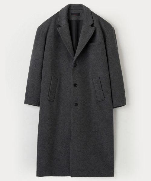 ANYTIME LOREAK(エニタイムロレーク)の「MOSS OVERFIT SINGLE COAT - CHARCOAL(チェスターコート・メンズ・その他・M/L)」の2枚目の写真