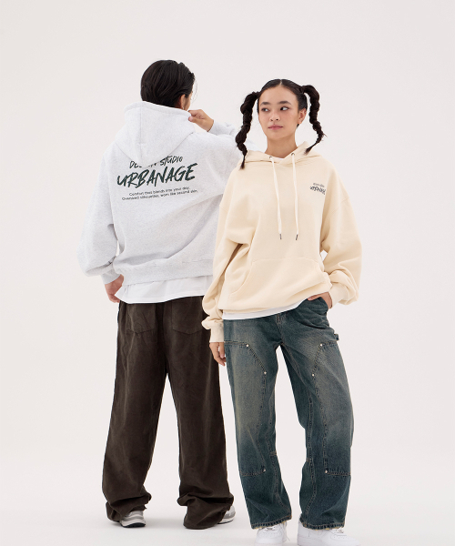 URBANAGE（アーバンエイジ）の「DESIGN STUDIO ロゴ オーバーサイズ フードパーカー_ホワイトミックス（パーカー・レディース・その他・MEDIUM/LARGE）」の7枚目の写真