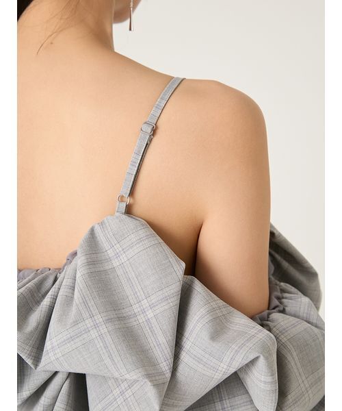 FRAY I.D（フレイアイディー）の「ボリュームパフブラウス（シャツ/ブラウス・レディース・チェック/ホワイト/ブラウン・F）」の11枚目の写真