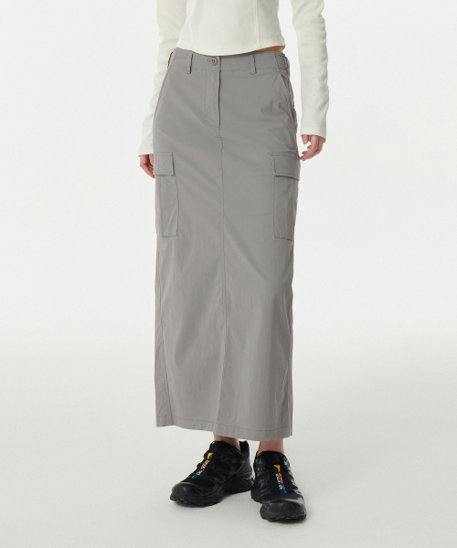 MUSINSA STANDARD WOMAN（ムシンサスタンダードウーマン）の「ウィメンズカーゴマキシスカート[ライトグレー]（スカート・レディース・その他・LARGE/MEDIUM/SMALL/X-SMALL）」の11枚目の写真