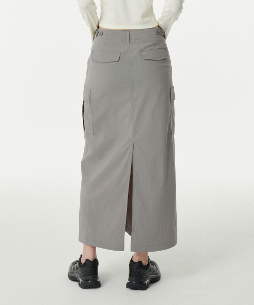 MUSINSA STANDARD WOMAN（ムシンサスタンダードウーマン）の「ウィメンズカーゴマキシスカート[ライトグレー]（スカート・レディース・その他・LARGE/MEDIUM/SMALL/X-SMALL）」の13枚目の写真