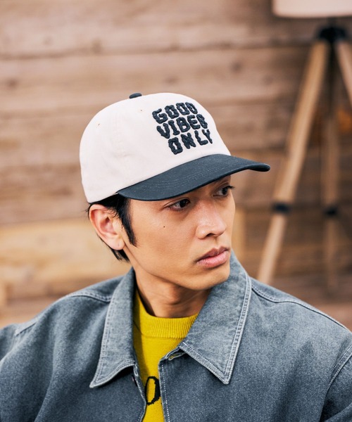 BAYFLOW(ベイフロー)の「バイカラーナミロゴCAP(キャップ・メンズ・オフホワイト/ブラック・FREE)」の2枚目の写真