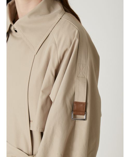 FRAY I.D（フレイアイディー）の「シャンブレーツイルロングトレンチコート／撥水（トレンチコート・レディース・ライトベージュ/ミント/ベージュ・0/1）」の13枚目の写真