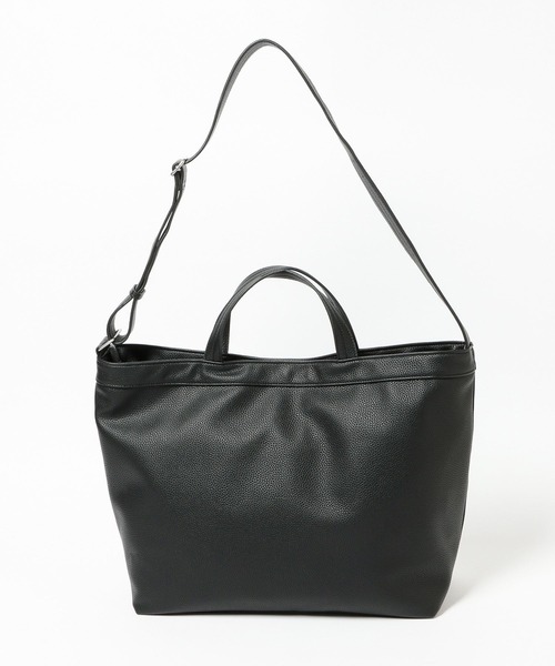 GLOBAL WORK（グローバルワーク）の「PU2WAYショルダートート/646369（ショルダーバッグ・メンズ・ダークブラウン/ブラック・FREE）」の5枚目の写真