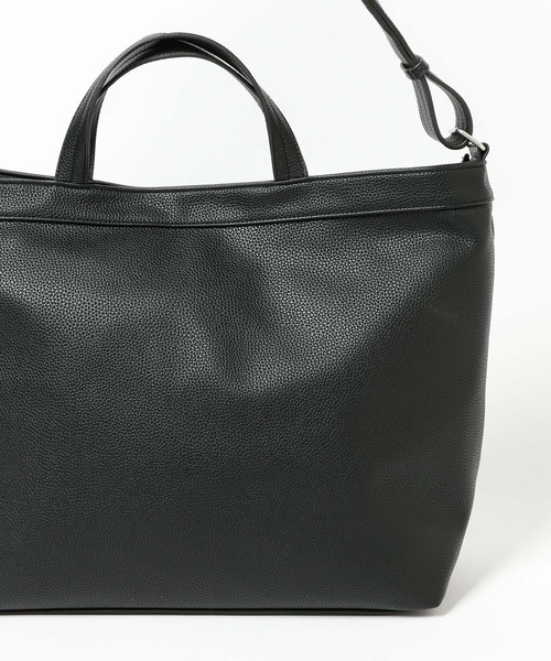 GLOBAL WORK（グローバルワーク）の「PU2WAYショルダートート/646369（ショルダーバッグ・メンズ・ダークブラウン/ブラック・FREE）」の7枚目の写真