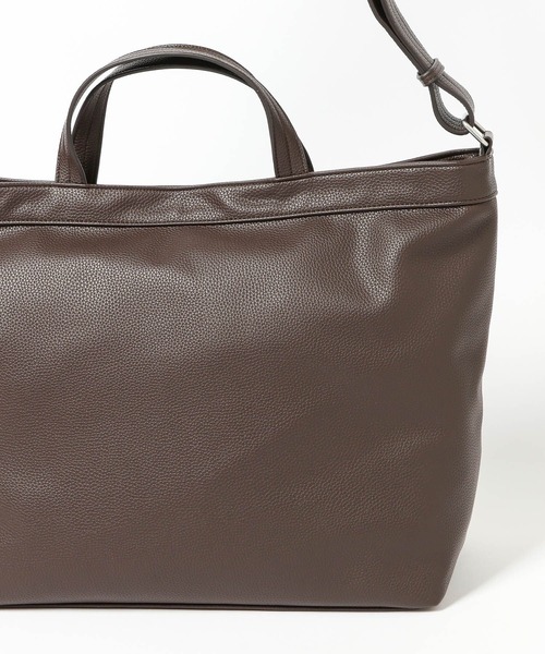 GLOBAL WORK（グローバルワーク）の「PU2WAYショルダートート/646369（ショルダーバッグ・メンズ・ダークブラウン/ブラック・FREE）」の8枚目の写真