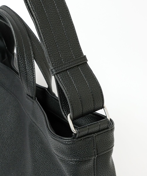 GLOBAL WORK（グローバルワーク）の「PU2WAYショルダートート/646369（ショルダーバッグ・メンズ・ダークブラウン/ブラック・FREE）」の11枚目の写真