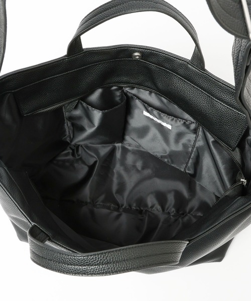 GLOBAL WORK（グローバルワーク）の「PU2WAYショルダートート/646369（ショルダーバッグ・メンズ・ダークブラウン/ブラック・FREE）」の17枚目の写真