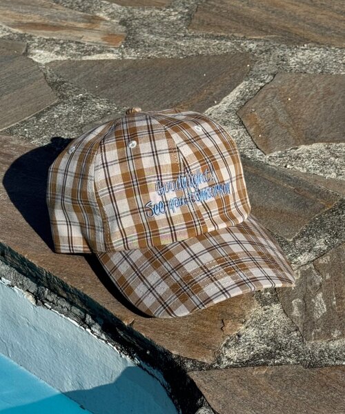 CIAOPANIC TYPY（チャオパニックティピー）の「【UNISEX】チェック柄ロゴキャップ（ハット・メンズ・ブラック/グレー/ベージュ・ONE SIZE）」の4枚目の写真