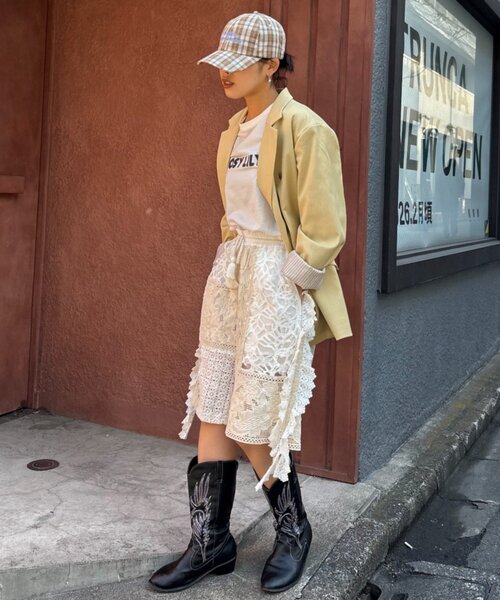 CIAOPANIC TYPY（チャオパニックティピー）の「【UNISEX】チェック柄ロゴキャップ（ハット・メンズ・ブラック/グレー/ベージュ・ONE SIZE）」の9枚目の写真