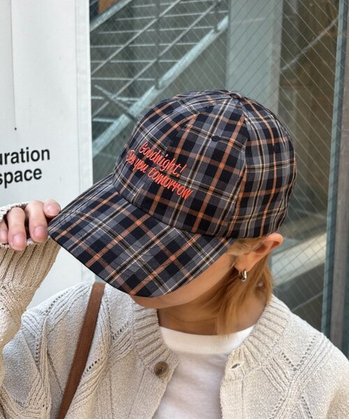 CIAOPANIC TYPY（チャオパニックティピー）の「【UNISEX】チェック柄ロゴキャップ（ハット・メンズ・ブラック/グレー/ベージュ・ONE SIZE）」の12枚目の写真