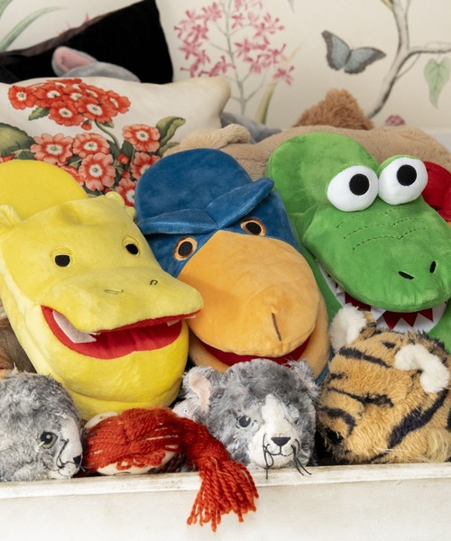 niko and...（ニコアンド）の「【ZOO ZOO ZOO FUUU!!】パカパカスリッパ（ルームシューズ/スリッパ・レディース・ブルー/グリーン/イエロー・0）」の4枚目の写真