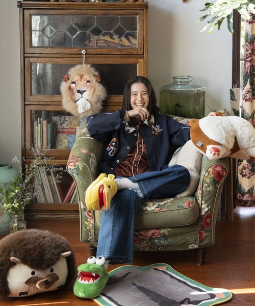 niko and...（ニコアンド）の「【ZOO ZOO ZOO FUUU!!】パカパカスリッパ（ルームシューズ/スリッパ・レディース・ブルー/グリーン/イエロー・0）」の5枚目の写真