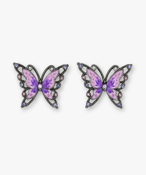 ANNA SUI(アナスイ)の「蝶モチーフ ピアス(ピアス(両耳用)・レディース・パープル・ONE SIZE)」の1枚目の写真