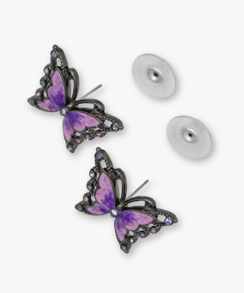ANNA SUI(アナスイ)の「蝶モチーフ ピアス(ピアス(両耳用)・レディース・パープル・ONE SIZE)」の3枚目の写真