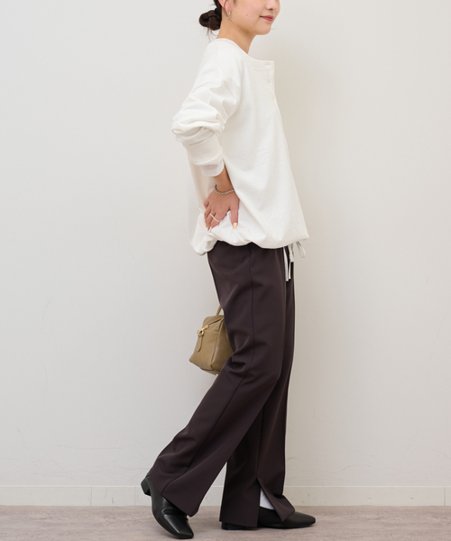 JOURNAL STANDARD relume（ジャーナルスタンダード　レリューム）の「《WEB限定追加2》オーバーサイズヘンリーネック（Tシャツ/カットソー・レディース・ホワイト/ブラック/ブラック系その他・FREE）」の20枚目の写真