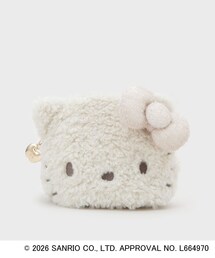 ハローキティコラボ（ハローキティコラボ）の「◆【ハローキティ】キラふわフェイス型シェルポーチ（ポーチ）」