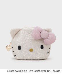 ハローキティコラボ（ハローキティコラボ）の「◆【ハローキティ】キラふわフェイス型シェルポーチ（ポーチ）」