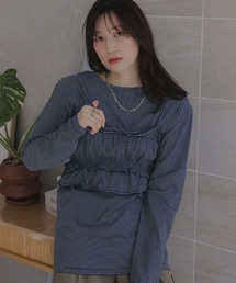 高身長 ビスチェ付きロンT(トールサイズ)Essenave