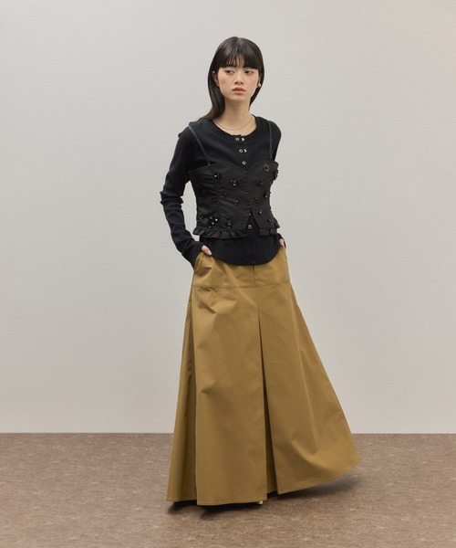 ADAM ET ROPE'(アダムエロペ)の「ワイドロングスカート(スカート・レディース・ダークブラウン/ベージュ系その他・36/38)」の18枚目の写真