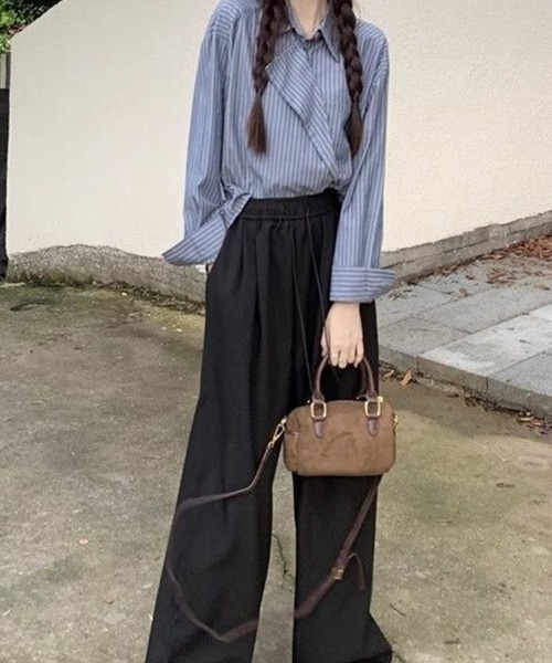 Flugge(フラッジー)の「デザインカラーストライプシャツ(シャツ/ブラウス・レディース・ブルー・MEDIUM/LARGE)」の5枚目の写真
