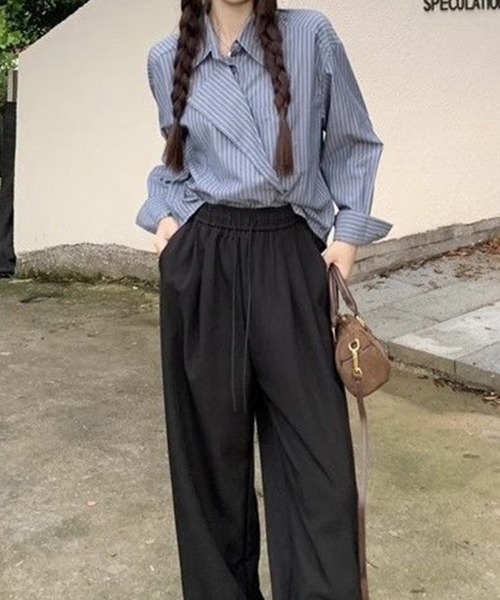 Flugge(フラッジー)の「デザインカラーストライプシャツ(シャツ/ブラウス・レディース・ブルー・MEDIUM/LARGE)」の6枚目の写真