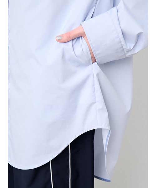 SORIN(ソリン )の「Off Shoulder Shirt Tunic/オフショルダーシャツチュニック(シャツ/ブラウス・レディース・ライトブルー/ストライプ/ホワイト・38)」の18枚目の写真