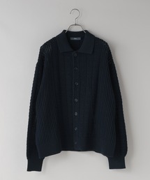 LOWRYS FARM（ローリーズファーム）の「【LFM(U)】クロシェアミニットポロカーディガンＬＳ【UNISEX】　 656160（カーディガン/ボレロ）」