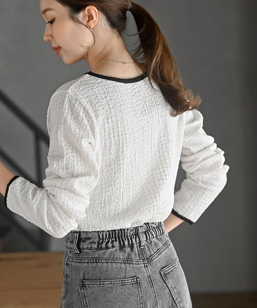 rps(アールピーエス)の「配色ふくれジャガードアソートカットソー(Tシャツ/カットソー・レディース・ホワイト系その他2/オフホワイト・フリー)」の21枚目の写真