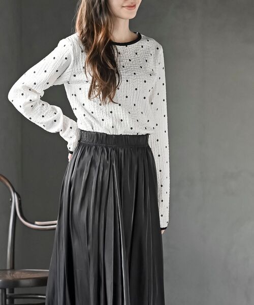 rps(アールピーエス)の「配色ふくれジャガードアソートカットソー(Tシャツ/カットソー・レディース・ホワイト系その他2/オフホワイト・フリー)」の12枚目の写真