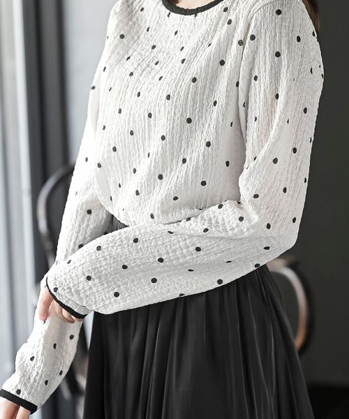 rps(アールピーエス)の「配色ふくれジャガードアソートカットソー(Tシャツ/カットソー・レディース・ホワイト系その他2/オフホワイト・フリー)」の13枚目の写真