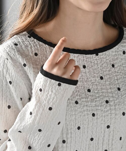 rps(アールピーエス)の「配色ふくれジャガードアソートカットソー(Tシャツ/カットソー・レディース・ホワイト系その他2/オフホワイト・フリー)」の16枚目の写真