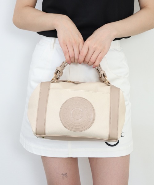 CECIL McBEE(セシルマクビー)の「Emblem Shoulder Bag(ボストンバッグ・レディース・ホワイト/ピンク/ベージュ・F)」の12枚目の写真