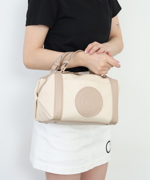CECIL McBEE(セシルマクビー)の「Emblem Shoulder Bag(ボストンバッグ・レディース・ホワイト/ピンク/ベージュ・F)」の13枚目の写真