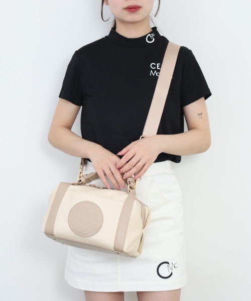 CECIL McBEE(セシルマクビー)の「Emblem Shoulder Bag(ボストンバッグ・レディース・ホワイト/ピンク/ベージュ・F)」の15枚目の写真
