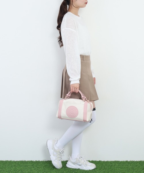 CECIL McBEE(セシルマクビー)の「Emblem Shoulder Bag(ボストンバッグ・レディース・ホワイト/ピンク/ベージュ・F)」の6枚目の写真