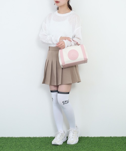 CECIL McBEE(セシルマクビー)の「Emblem Shoulder Bag(ボストンバッグ・レディース・ホワイト/ピンク/ベージュ・F)」の7枚目の写真