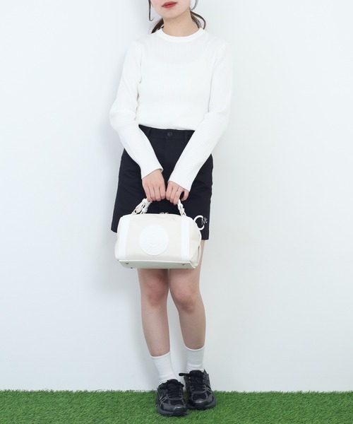 CECIL McBEE(セシルマクビー)の「Emblem Shoulder Bag(ボストンバッグ・レディース・ホワイト/ピンク/ベージュ・F)」の11枚目の写真