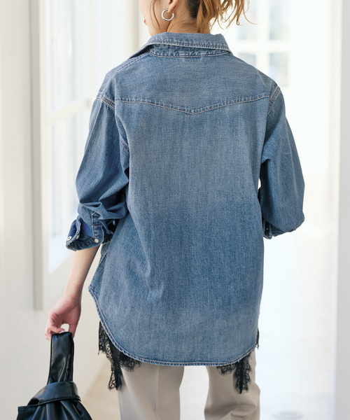 Spick & Span(スピックアンドスパン)の「RED CARD TOKYO / レッドカード トーキョー 別注Noah*(シャツ/ブラウス・レディース・ブルー・X-SMALL)」の5枚目の写真