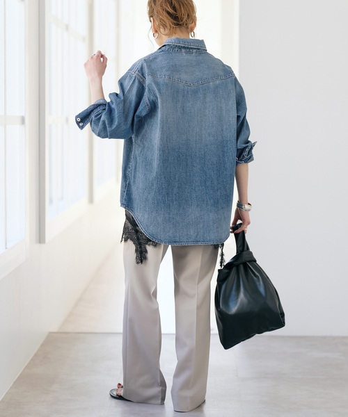 Spick & Span(スピックアンドスパン)の「RED CARD TOKYO / レッドカード トーキョー 別注Noah*(シャツ/ブラウス・レディース・ブルー・X-SMALL)」の9枚目の写真