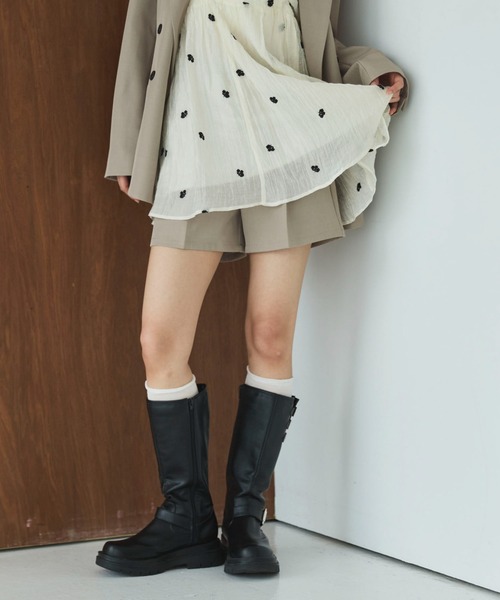 archives(アルシーヴ)の「【ONかわ】ウォッシャブルベルト付きショートパンツ(その他パンツ・レディース・ブラック/ベージュ/グレー・MEDIUM)」の4枚目の写真