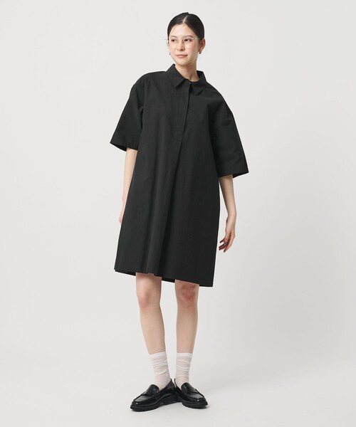 BEAUTY&YOUTH UNITED ARROWS（ビューティーアンドユースユナイテッドアローズ）の「コットンナイロン ミニ シャツワンピース（シャツワンピース・レディース・ホワイト/ライム/ブラック・FREE）」の5枚目の写真