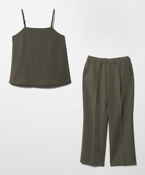 A DAY IN THE LIFE UNITED ARROWS(アデイインザライフユナイテッドアローズ)の「ツイルキャミ+パンツ ‐セットアイテム‐ <A DAY IN THE LIFE>(ワンピース・レディース・ブラック/ダークグレー/モカ・FREE)」の3枚目の写真
