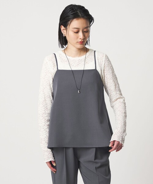 A DAY IN THE LIFE UNITED ARROWS(アデイインザライフユナイテッドアローズ)の「ツイルキャミ+パンツ ‐セットアイテム‐ <A DAY IN THE LIFE>(ワンピース・レディース・ブラック/ダークグレー/モカ・FREE)」の9枚目の写真